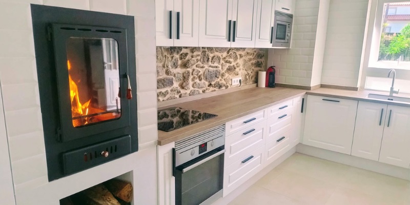 fotos de instalaciones de insertables de leña a radiadores y cocinas economicas
