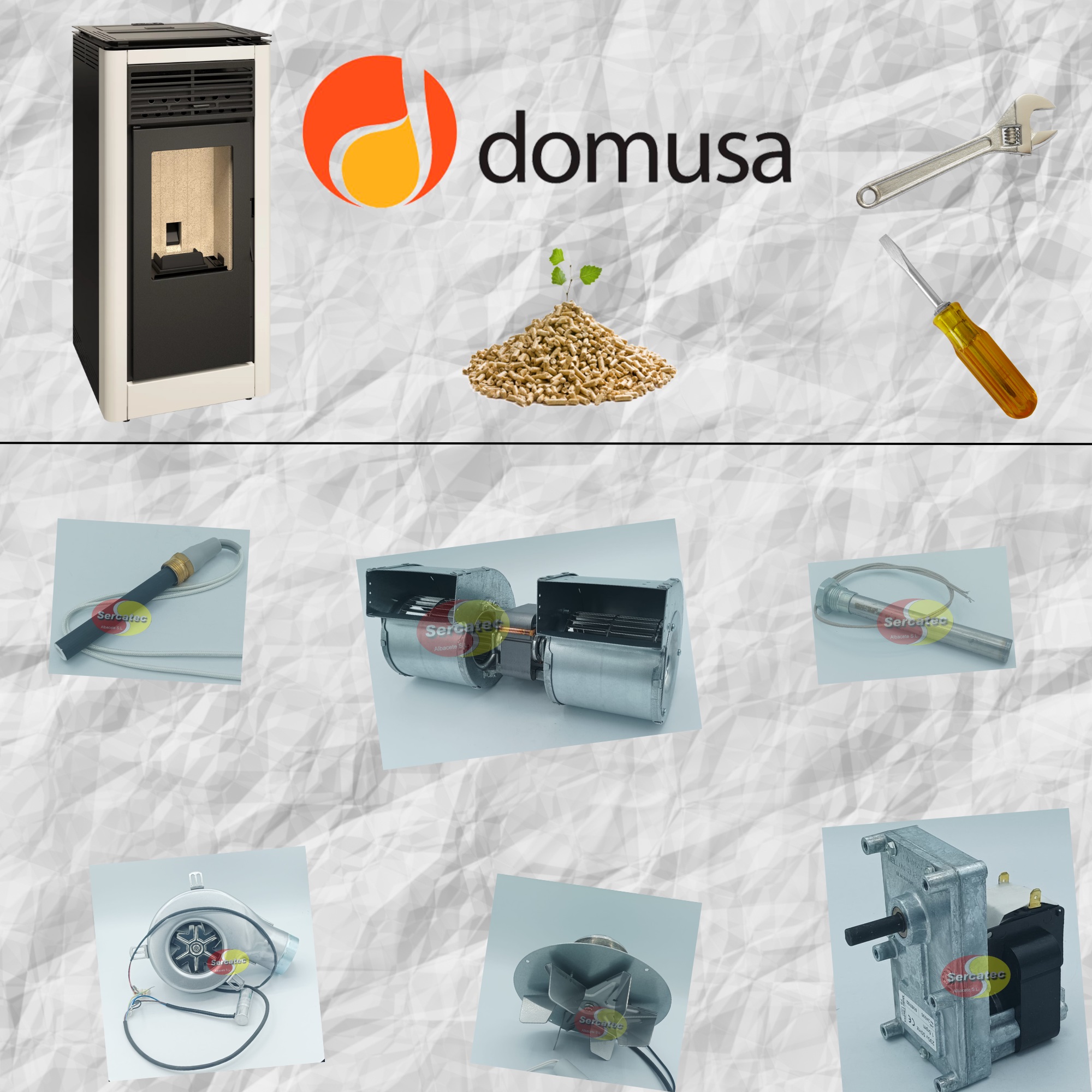 recambios baratos para calderas de pellet domusa