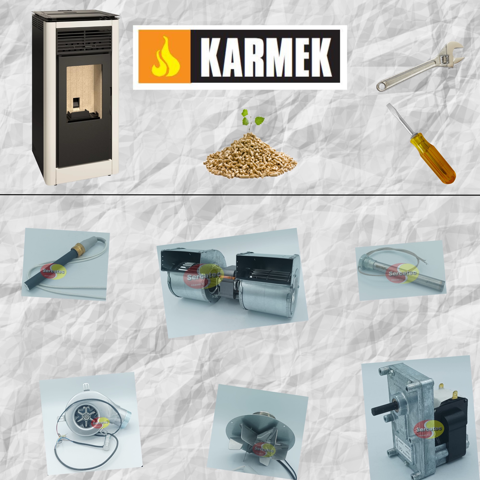 REPUESTOS BARATOS PARA ESTUFAS Y CALDERAS MARCA KARMEK ONE