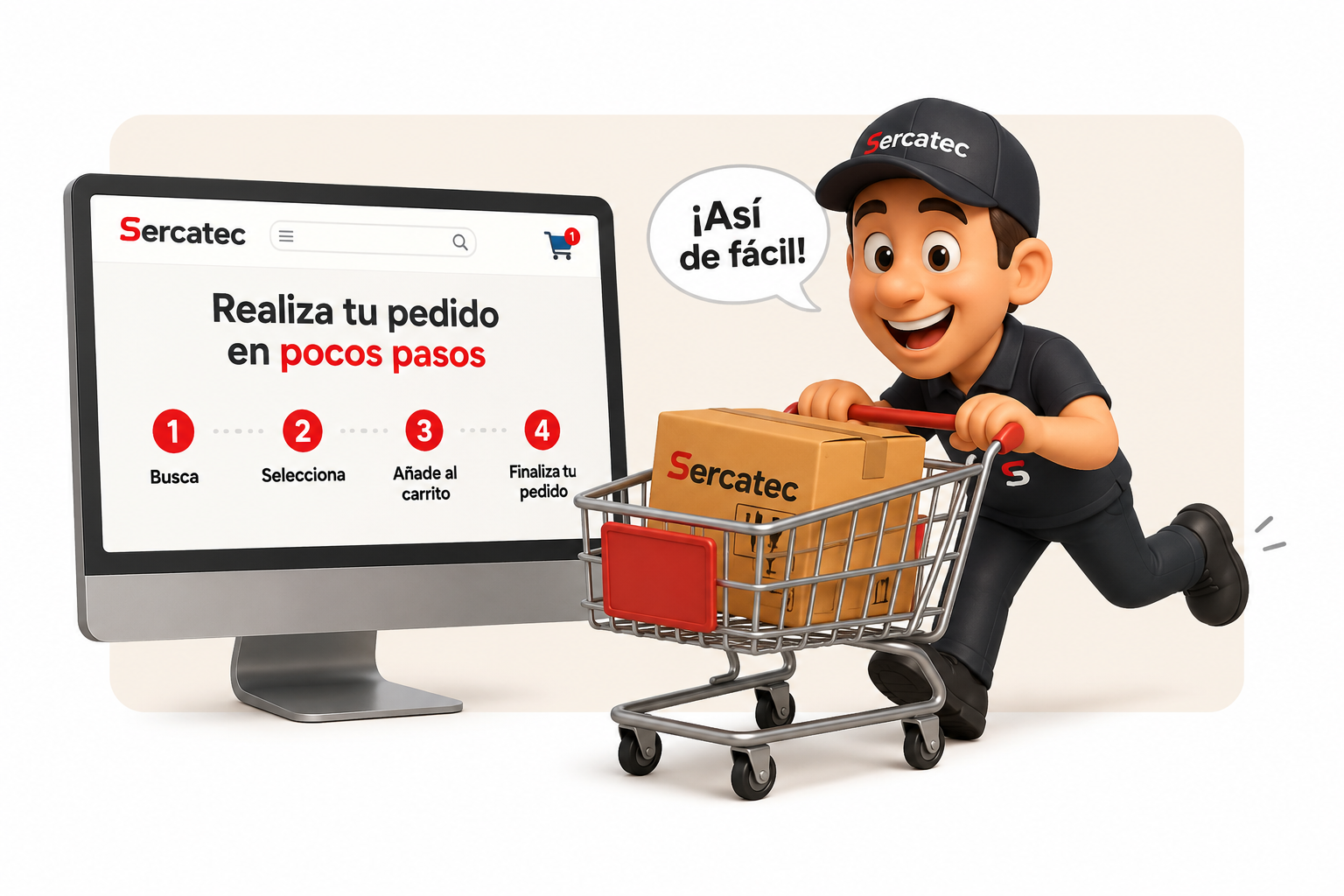 como realizar pedidos en sercatec.com