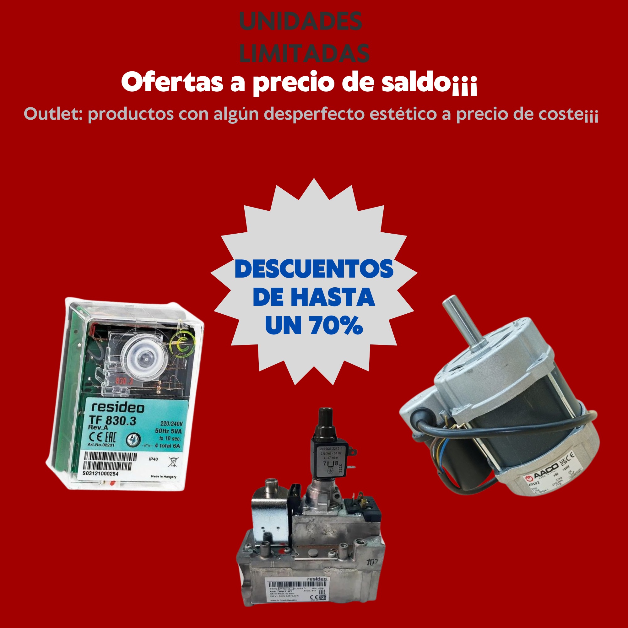 repuestos de calefaccio, calderas y quemadores a precio de coste otlet