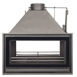INSERTABLE DE LEÑA OMEGA SERIE CRISTAL 1200 DUPLA FACE PLUS 69,7 KW (525M2)