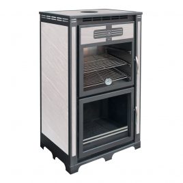 Hidroestufa de leña Albicalor 35 kw (260m2) modelo COOKER H20 con horno
