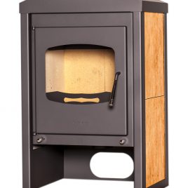 Estufa de leña de doble combustion modelo VEGA 9KW (70 M2) HS FLAMINGO