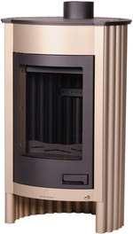 Estufa de leña de doble combustión modelo Medie I (16 kw) 120 m2