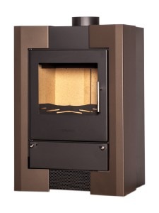 Estufa de leña de doble combustion modelo (ESPO 2) 9KW (70 M2) HS FLAMINGO