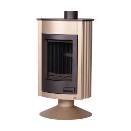 Estufa de leña de doble combustión modelo Medie II (16 kw) 120 m2