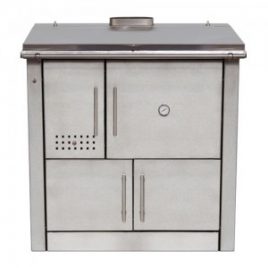 Cocina de leña Metlor en acero inox. 9,6 kw ME16