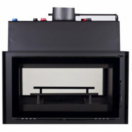 Insertable de leña para radiadores cristal serigrafiado doble cara (20,4 kw) 140 m2