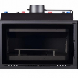 Insertable de leña para radiadores minimalista cristal serigrafiado(26,7 kw) 185 m2