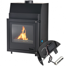 Insertable de leña Aquaflam 25 kw (190 m2) (Versión semiautomática)