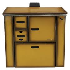 Cocina de leña esmaltada marron sin deposito 15,6 kw (110 m2)