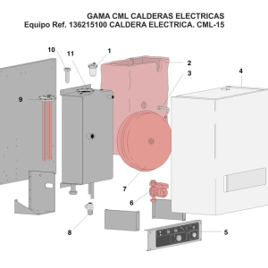 plano caldera baxi CALDERA MURAL ELECTR. CML-15